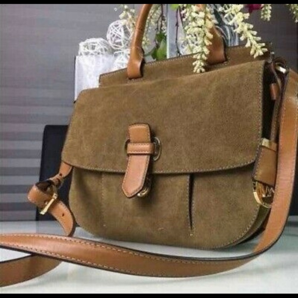 Michael Kors Romy large top handle messenger bag